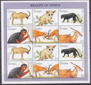 1996 Gambia 2331-36KL Wildlife of Africa 14,00 €