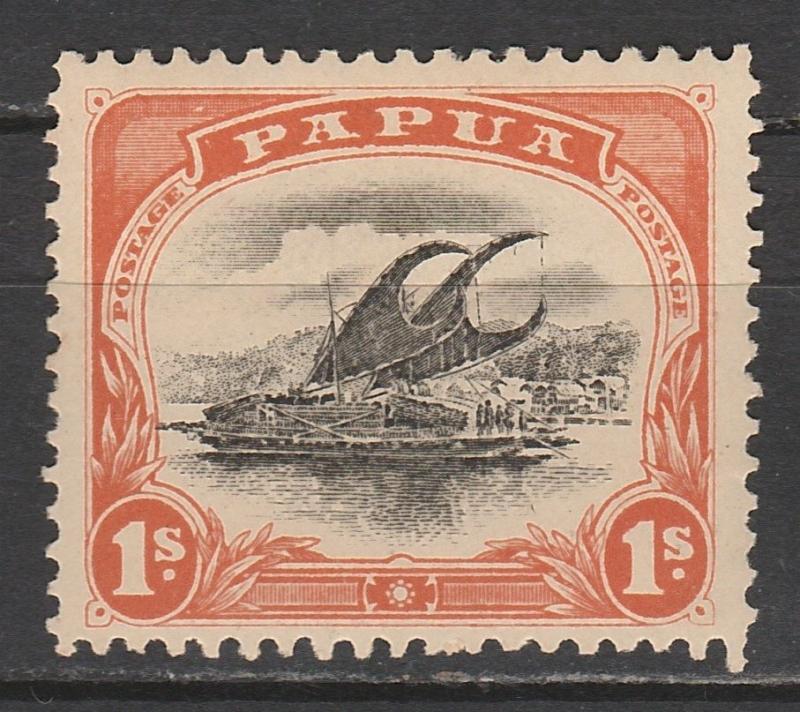 PAPUA 1907 LAKATOI SMALL PAPUA 1/- PERF 11 WMK UPRIGHT