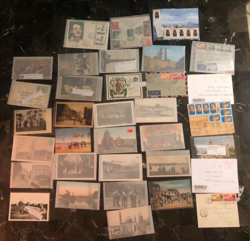 Great Egypt Picture Postcard Cover Collection Lot MXE