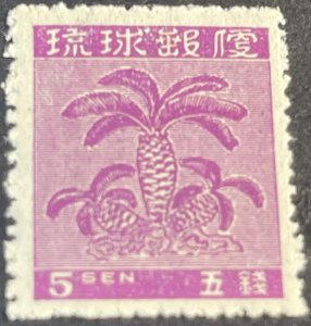 RYUKYU ISLANDS # 19-MINT/NEVER HINGED--SINGLE--1ST PRINTING--1948