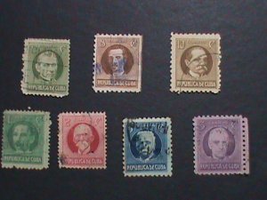 ​CUBA- VERY OLD CUBA STAMPS FAMOUS PEOPLE USED- VF WE SHIP TO WORLD WIDE.