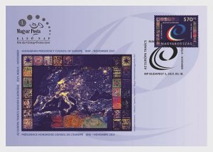 Hungary 2021 FDC Stamp Hungarian Presidency Of The Council Of Europe