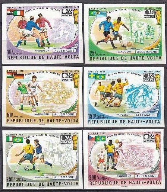 1974 Upper Volta 524-529b 1974 FIFA World Cup in Munich 20,00 €