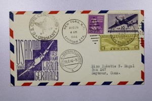 FFC 1946 - Airmail RT FAM 24 - New York, Ny To Berlin, Germany - F71759