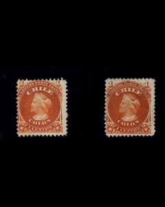 VINTAGE:CHILE 1867 UN,LH FRESH SCOTT # 15 $ 56 LOT # CH1869