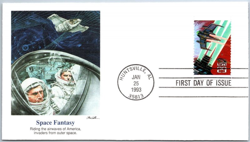 U.S. CACHETED FIRST DAY COVER SPACE FANTASY RIDING THE AIRWAYS 1993