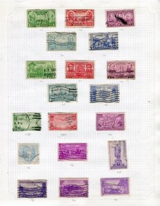 USA; 1936-7 fine early run of used values on cat numbered album page