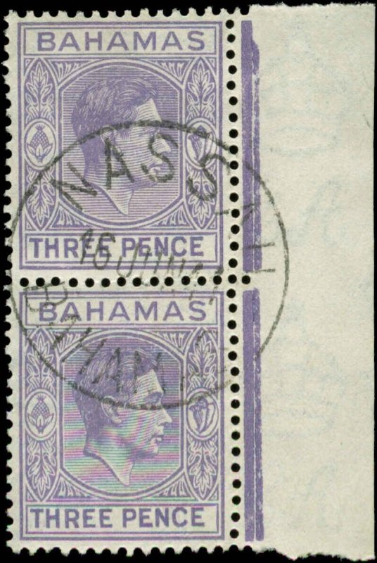 Bahamas Scott #105 SG #154a Margin Pair Used 