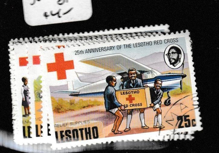 Lesotho Red Cross SC 195-8 VFU (2gdf)