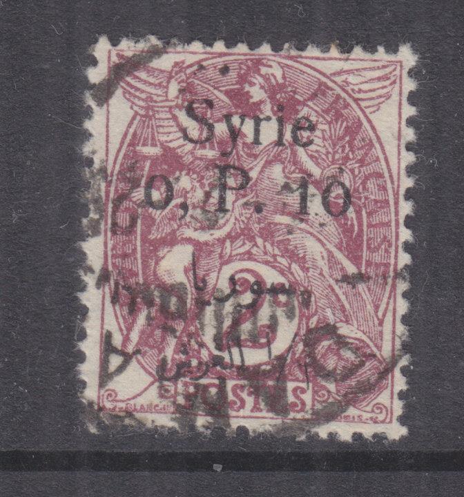 SYRIA, 1924 Syrie & Arabic, 0.10pi. on 2c. Claret, used.