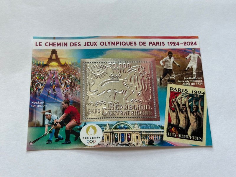100 years Olympic Games 2023 year 6 blocks Foil. Silver perforated  NEW MNH**