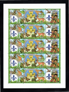 Libya 1995 MNH Sc 1509a-c Sheet of 15 (5 strips of 3)