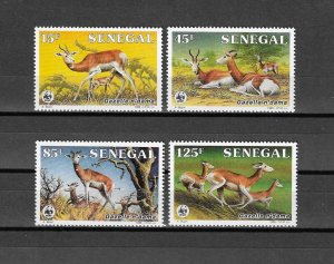 SENEGAL 1986 WWF SG 848/51 MNH