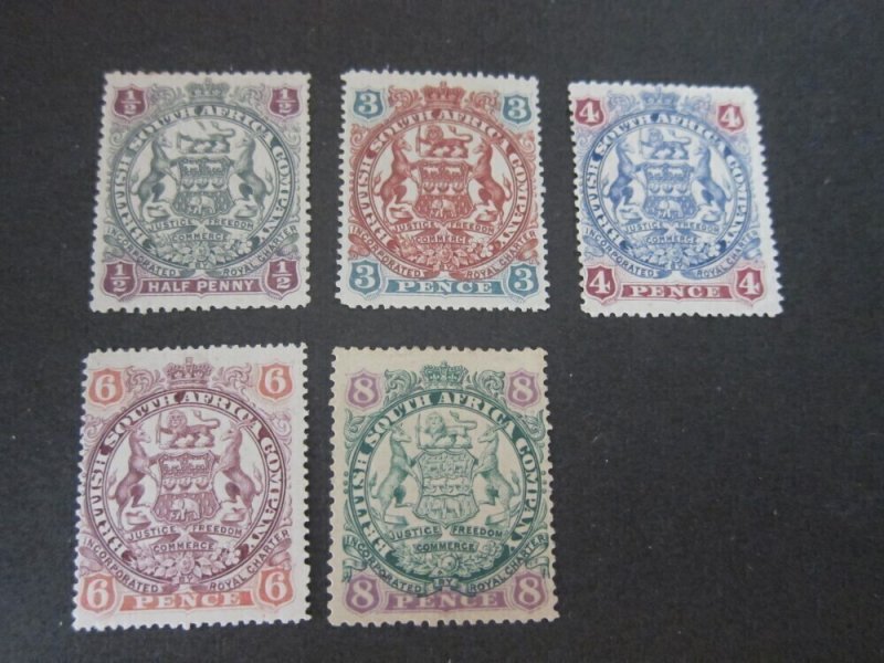 Rhodesia 1896 Sc 26,29-32 FU