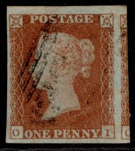 GB QV SG8, 1d red-brown, FINE USED. Cat £35. OI 