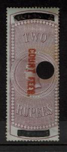 India 1872 2R Court Fee Used / BF# 65 - S2125