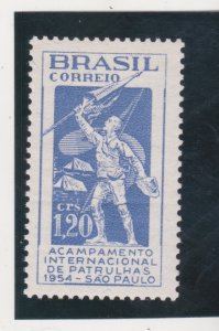 Brazil Scott # 802 MNH. Michel 843. International Boy Scout Decampment,1954.