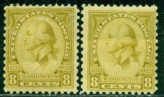 SCOTT # 713, MINT, OG, H/HR, FINE/BETTER, 2 STAMPS, GREAT PRICE!