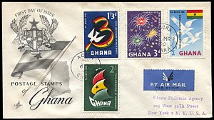 Ghana 71-74, FDC, 3rd Anniversary of Independence