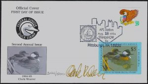 JDS2 1994 Federal Junior Duck Stamp -First Day Issue Cover- Artist Signed-Gold