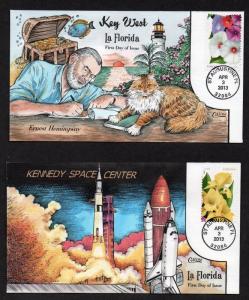 $US FDC SC# 4750-4753, St. Augustine, FL 4/3/2013 Florida Attractions Collins