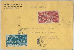 81104 - MADAGASCAR - POSTAL HISTORY -  COVER to FRANCE  1947  WAR Tank