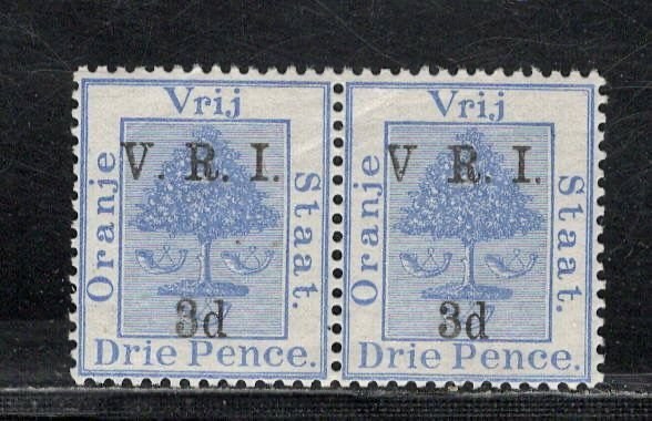 ORANGE RIVER COLONY  SC# 48+48A PAIR NO PERIOD AFTER 'V'+NORMAL FVF/NH