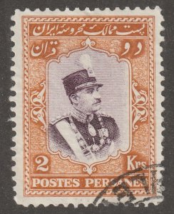 Persia, Middle east, stamp, Scott#754 used, hinged,  2kr, orange