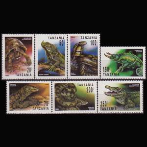 TANZANIA 1993 - Scott# 1128-34 Reptiles Set of 7 NH