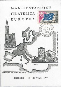 56899 - FRANCE - POSTAL HISTORY - MAXIMUM CARD: 1960 Council of Europe-