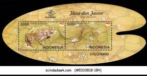 INDONESIA - 2011 FLORA AND FAUNA - ODD SHAPE MIN. SHEET MNH