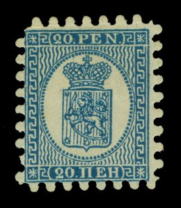 FINLAND 1873  Coat of Arms  20p blue  - type I - Scott 9b  mint MH VF