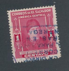 El Salvador 1947 Scott 596 used - 1c, Isidro Menendez