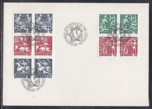 Sweden Scott 1350a Bkl. Pane FDC - Mythological Characters