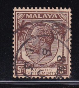 Straits Settlements 1936 Sc 221 KGV 5c Used