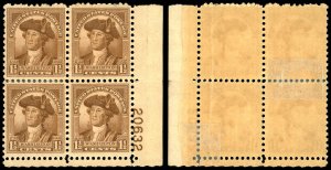 US Sc 706 MNH* Plate Block of 4 - 1932 1½¢ - Washington at Age 40 - See Scans