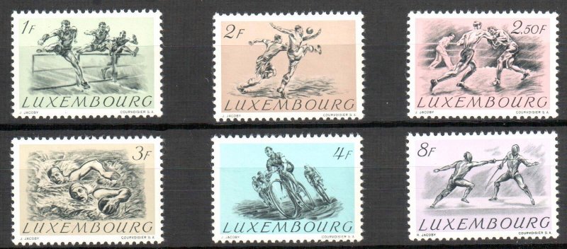 LUXEMBOURG 280-285 MINT VF NH SPORTS - Bike -soccer