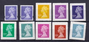 A SUPERB COLLECTION HIGH VALUE MACHIN DEFINITIVES ON CARDS MNH FACE VALUE  £51