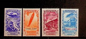 CAPE JUBY - UNLISTE OVERPRINTS - LH SET - AVIATION