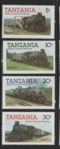 TANZANIA #271-274 1985 LOCOMOTIVES MINT VF NH O.G