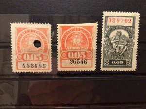 Buenos Aires Argentina vintage Revenue stamps Ref 58969