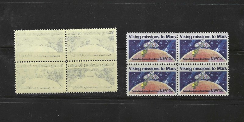 EFO OFFSETS ON VIKINGS MARS MISSIONS (1759) BLOCKS MNH