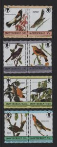 Thematic stamps MONTSERRAT 1985 AUDUBON BIRDS 657/64  8v mint