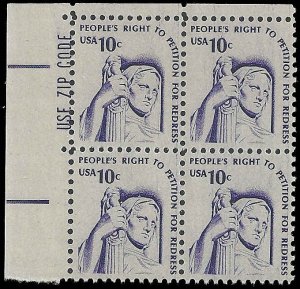 US - #1592 - MNH ZIP Block - SCV-1.00