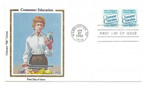 2005  Consumer Education coil pair, Colorano Silk Cachet FDC