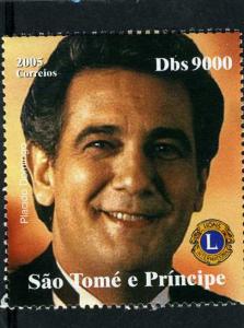 Sao Tome & Principe 2005 PLACIDO DOMINGO LIONS INT. 1v Perforated Mint (NH)