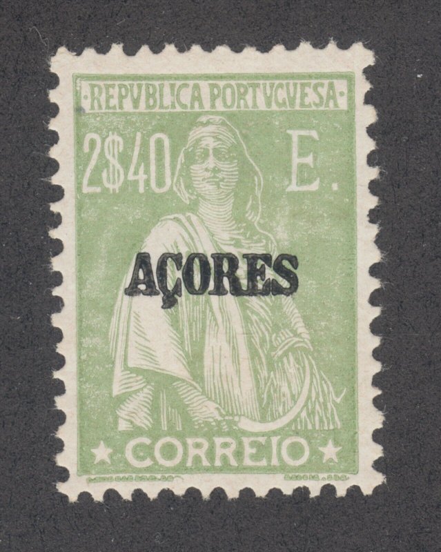 Azores Sc 237E MLH. 1930 2.40E apple green Ceres on glazed paper, VLH