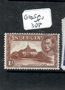 ST LUCIA  KGVI  1/-     SG 135A   VFU      P0324A H