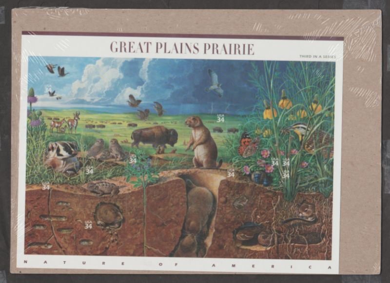 U.S. Scott #3506 Great Plains Prairie Stamps - IN PACKAGE - Mint NH Sheet