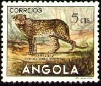 Leopard, Angola stamp SC#362 mint